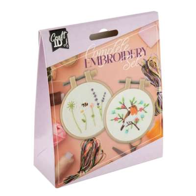 Mini hímzőkészlet 2 db Ø 8,5 cm