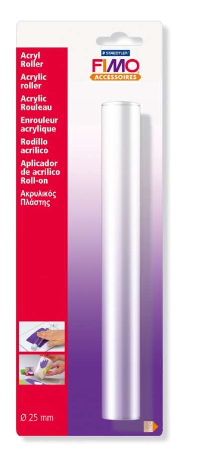 Akril modellező henger FIMO (hobbi kellék)