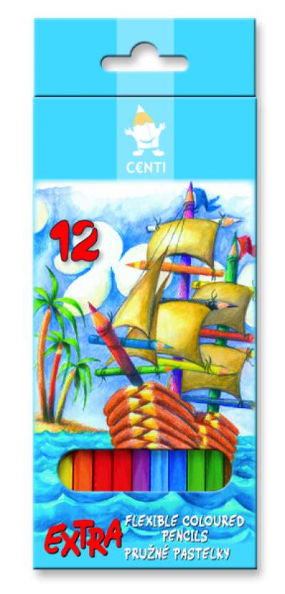 CENTI KOH-I-NOOR extra rugalmas színes ceruzák/ 12 db (KOH-I-NOOR színes)