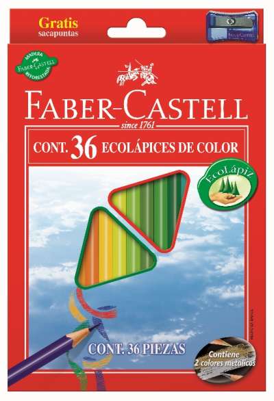 ECO Triangular standard szinesceruza készlet - 36 szín (Faber Castel -)