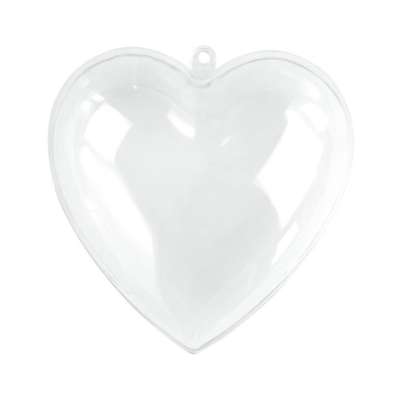 Műanyag szív három részes - 10 cm (valentinnapi dekorációk)