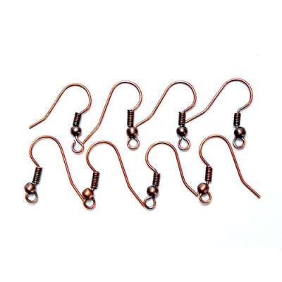 Fém kampók fülbevalókhoz - bronz színű (biszu komponensek)