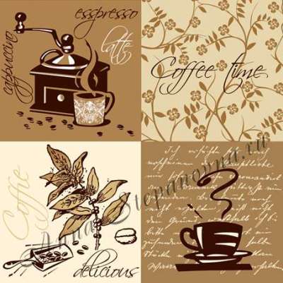 Decoupage szalvéta - Coffe Time - 1 db (decoupage)