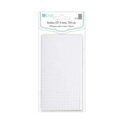 3D Kétoldalas tapadó négyzetek 3 mm / 728 db (scrapbooking kiegészítők)