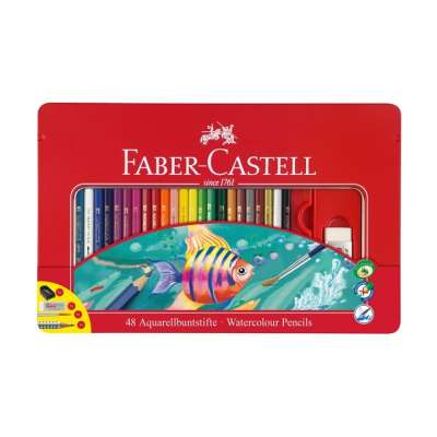Akvarell színesceruza Faber-Castell set 48 fém doboz (akvarell)
