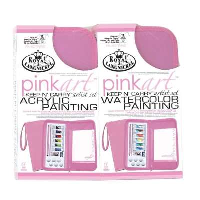 Akrilfesték és akvarell festék kettős készlet Pink Art TWIN SET 