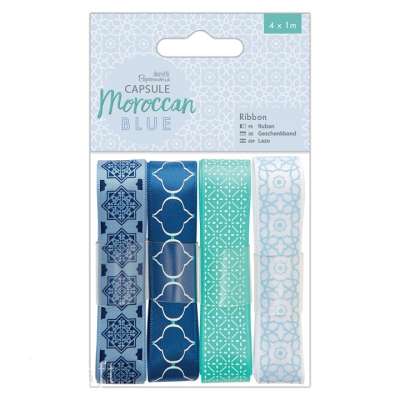 Dekoratív szalagkészlet - Moroccan Blue - 4 x 1 m (dekoratív szalagok)