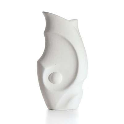 Váza - égetett agyag félkész termék - 11x5.5x20.5 cm (Vázafestészet)