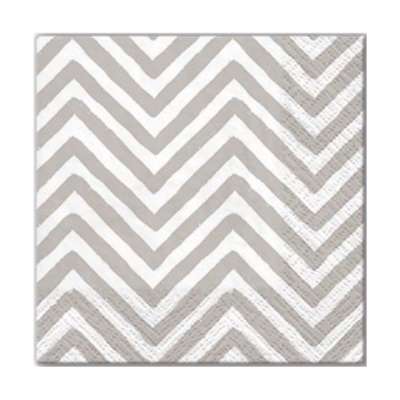 Decopuage szalvéta - Big Chevron Gray - 1 db (decoupage szalvéták)