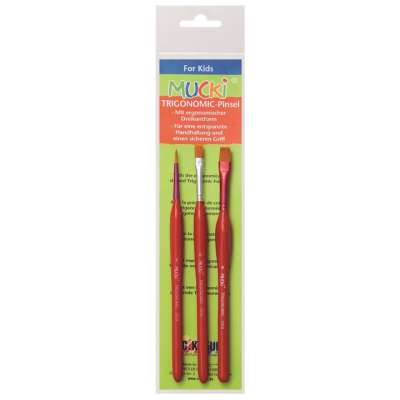Ecsetkészlet MUCKI Trigonomic - 3 db (ecsetek gyerekeknek KREUL)