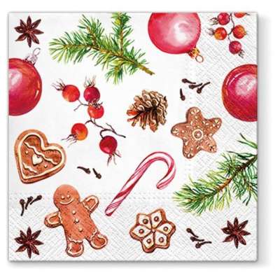 Aromatizált Decoupage szalvéták Sweet Christmas - 1 db (Decoupage)