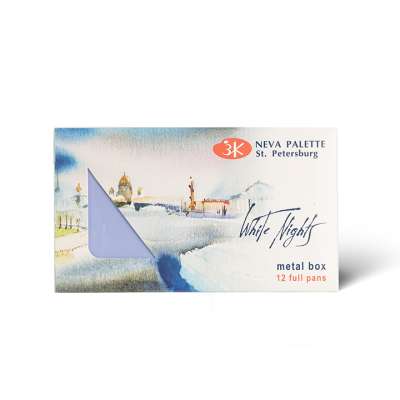 Akvarell festék készlet White Nights fém boxban 12 db (Művészi akvarell)