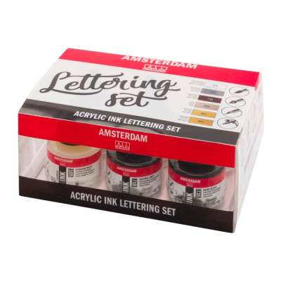 Akril tinta Amsterdam - Lettering set / 6 x 30ml (kalligráfikus szett)