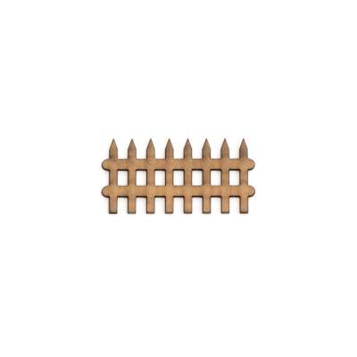 Fa díszítőelem - kerítés- 10 x 5 cm (MDF dekorációk)