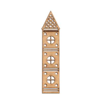 Fa díszítőelem - épület - 20.5 x 4 cm (MDF dekorációk )