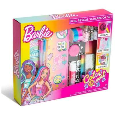 Barbie lányos notebook kiegészítőkkel (scrapbooking kellékek)