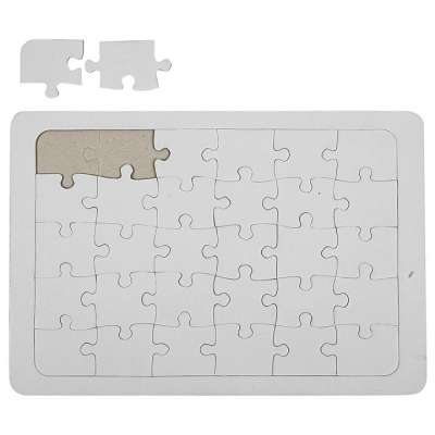 Díszíthető paper maché puzzle 10 db - A4