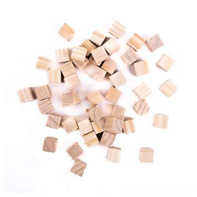 Természetes fakockák 15x15 mm / 49 darabos készlet