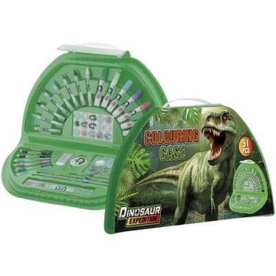 Dino színező tok félkör alakú 51 db