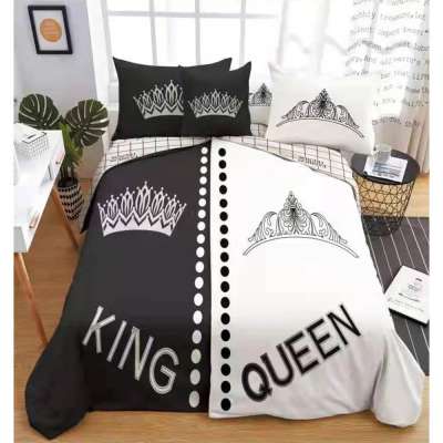 King/Queen Korona és Tiara 6 részes páros ágyneműhuzat