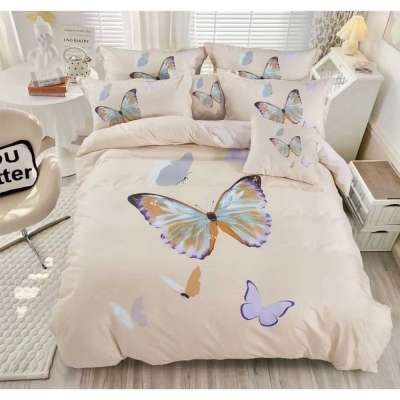 Beige butterfly 3 részes ágyneműhuzat