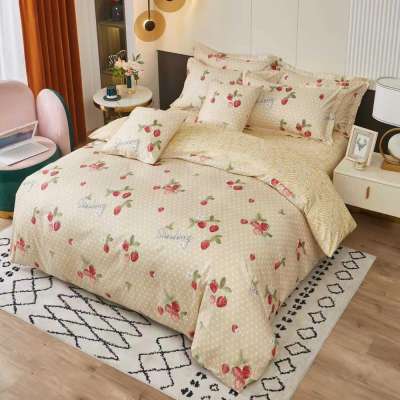 Strawberry 6 részes krepp ágyneműhuzat