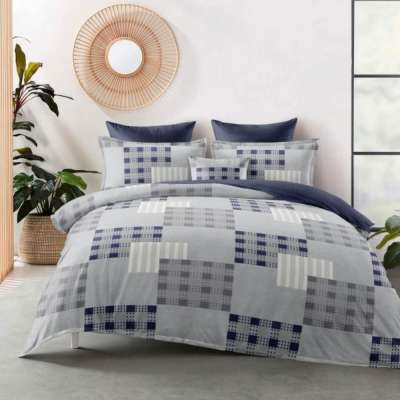 Blue frame 6 részes flanel ágyneműhuzat