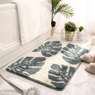 Puha szőnyeg/kádkilépő 40x60 cm - leveles