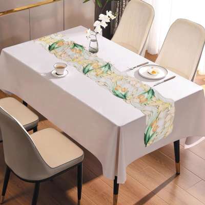 Pillangó & tulipán mintás húsvéti asztali futó - 20X160 CM