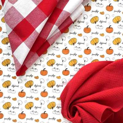 Sütőtök mintás 3 részes konyharuha szett