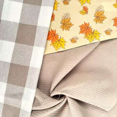 Falevél mintás 3 részes konyharuha szett