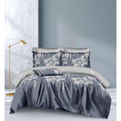 Kék virágmintás 6 részes ágynemhuzat