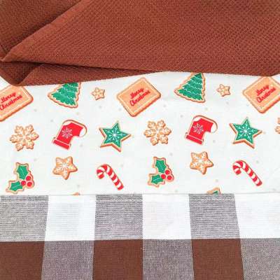 Barna 3 részes karácsonyi konyharuha szett