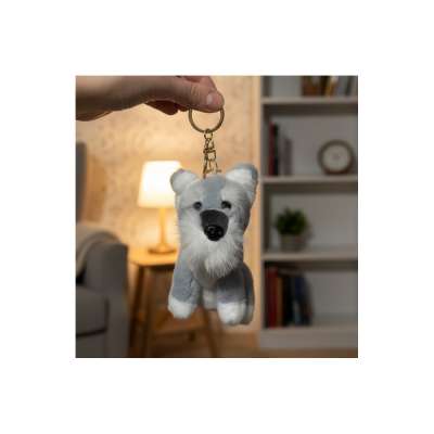 Plüss kutya kulcstartó