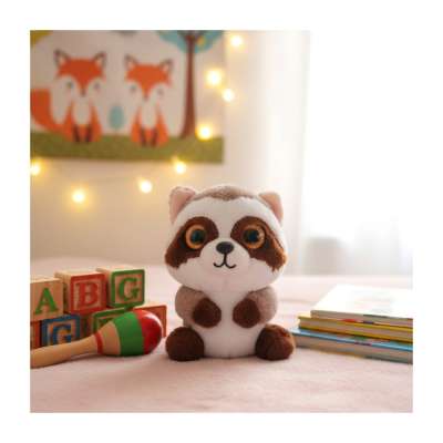 Plüss mosómedve kulcstartó