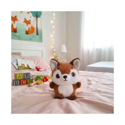 Plüss róka kulcstartó