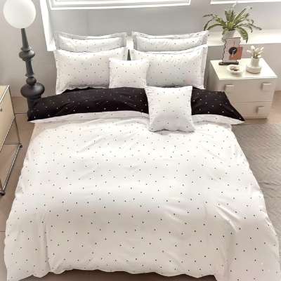Apró pöttyös 3 részes ágyneműhuzat - Fehér