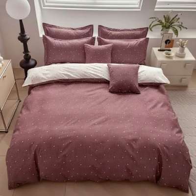 Apró pöttyös 3 részes ágyneműhuzat - Mályva