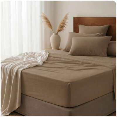 Harmony Collection cappuccino gumis lepedő - 90x100 cm