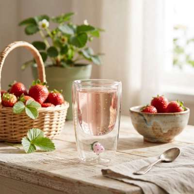 Strawberry Secret üvegpohár