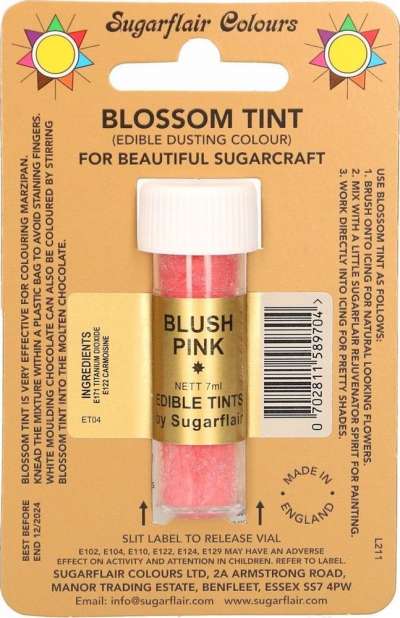 Ehető rózsaszín porfesték - Blossom Tint - 7 ml - Sugarflair Colours