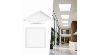 LED panel 45W 595×595 mm 4000K 2in1 falon kívüli / beépíthető, természetes fehér