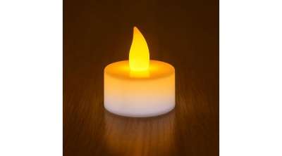 LED teamécses, gyertya, meleg fehér, gombelemmel