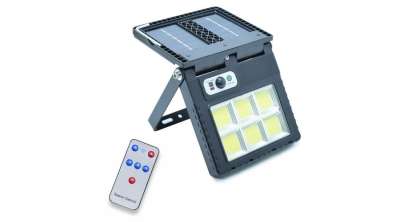 Dupla napelemes LED reflektor mozgásérzékelővel és távirányítóval, 3 üzemmód