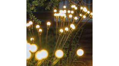 Napelemes szentjánosbogár Golyós Dekor, Melegfehér Fény, Alkonyérz GS018