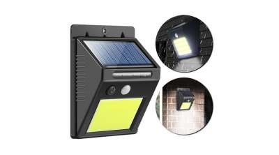 Napelemes kültéri LED lámpa 48 LED mozgásérzékelővel és fényérzékelővel