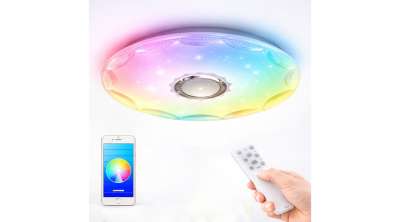 LED mennyezeti lámpa RGB 48w Bluetooth hangszóróval, távirányítóval, dimmelhető,