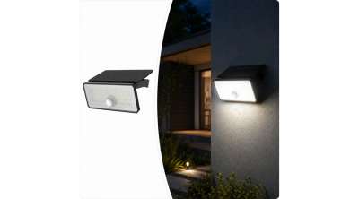 Napelemes LED reflektor mozgásérzékelővel - 500 lumen, IP44 kültéri fali lámpa