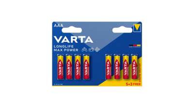 VARTA Longlife Max Power Alkáli Mikro Elem AAA B5+3
