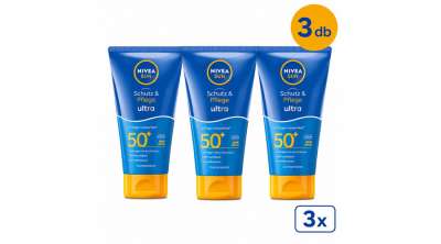 NIVEA 3 darabos naptej csomag Ultra SPF50+ 150 ml Nagyon Magas Fényvédelem